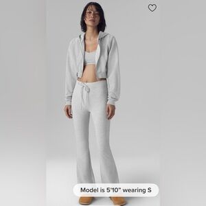 ALO Yoga NWT Sway Full Zip Hoodie Athletic Heather Grey Size M